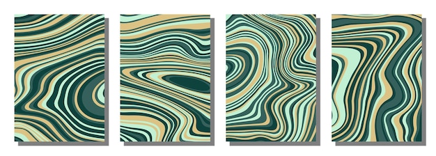 Abstracte psychedelische groovy vastgestelde achtergrond