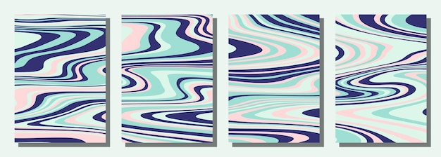 Abstracte psychedelische groovy vastgestelde achtergrond