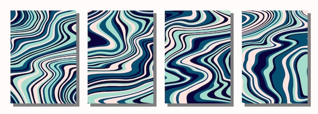 Abstracte psychedelische groovy vastgestelde achtergrond