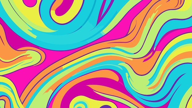 Vector abstracte psychedelische hip kleurrijke wallpaper achtergrond vectorillustratie