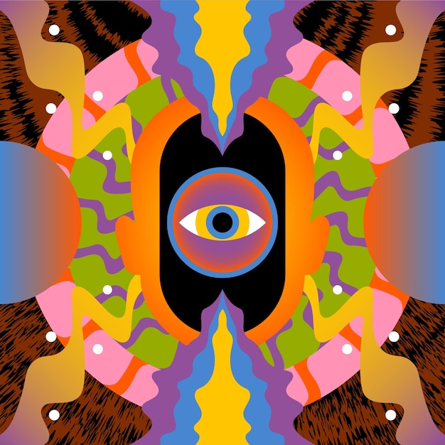 Abstracte psychedelische illustratie