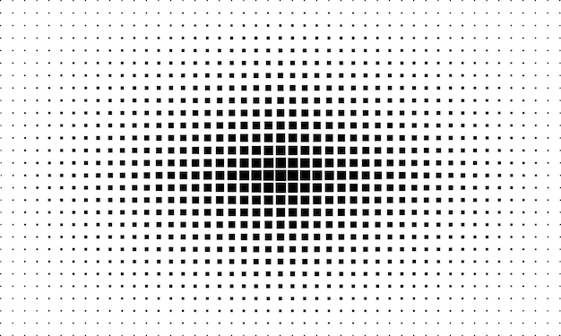 Abstracte punt vierkant zwarte witte naadloze stijlvolle halftone patroon achtergrond