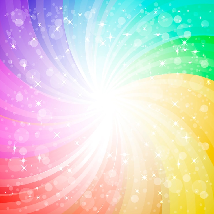Vector abstracte regenboogachtergrond met vonken en glansachtergrond