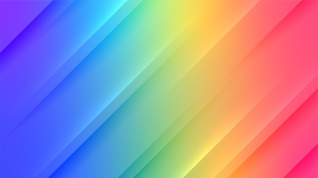 Abstracte regenbooggradiënt achtergrond in felle kleuren kleurrijke gladde illustratie met snelheidsbewegingslichtlijn