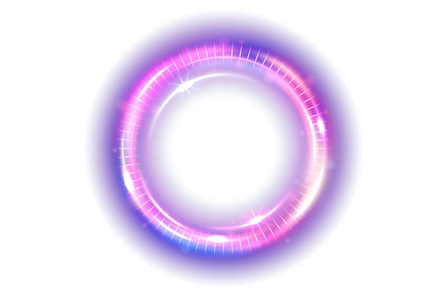 Abstracte ringlicht-effect geïsoleerd op witte achtergrondvectorillustratie