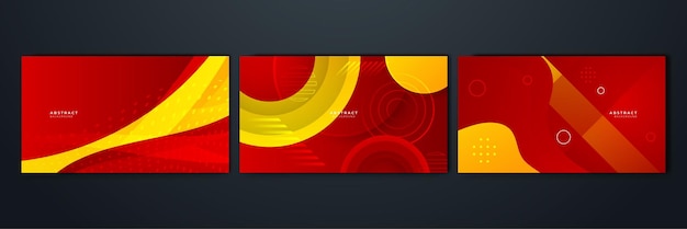 Abstracte rode en gele achtergrond Ontwerp voor poster sjabloon op web achtergrond banner brochure website flyer bestemmingspagina presentatiecertificaat en webinar