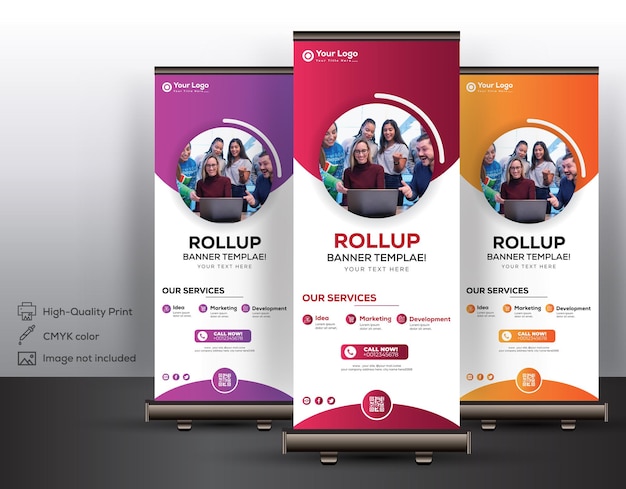 Abstracte Rollup Banner ontwerpsjablonen