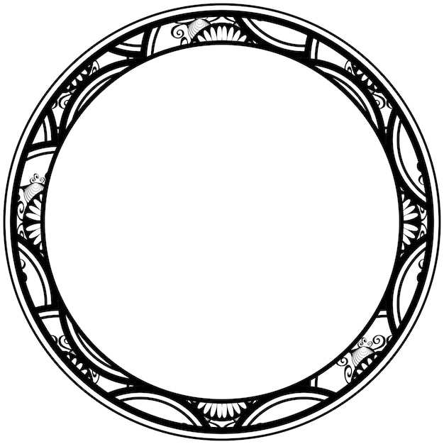 Vector abstracte ronde ornamenten kunnen worden gebruikt als wanddecoratie of boekomslagen enzovoort