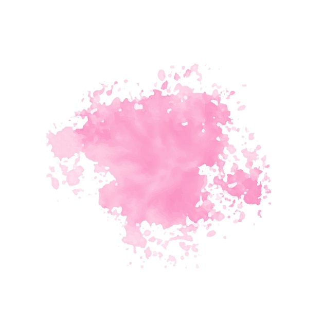 Abstracte roze aquarel water splash op een witte achtergrond