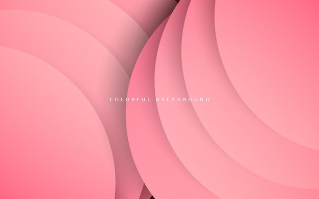 Vector abstracte roze cirkel overlappende laag achtergrond