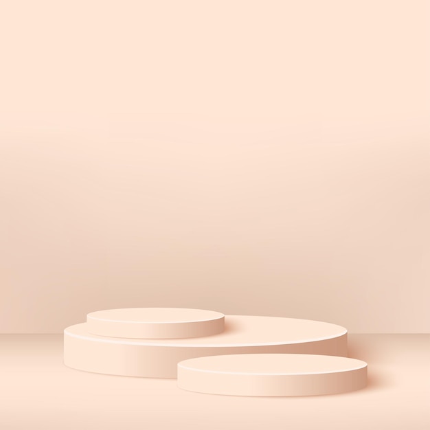 Abstracte roze geometrische 3d podia.