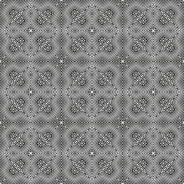 Abstracte sierlijke geometrische bloemblaadjes raster achtergrond. Naadloze patroon. Vector. EPS