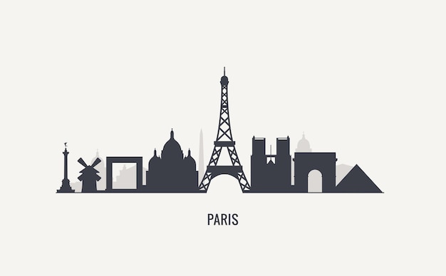 Abstracte skyline van Parijs