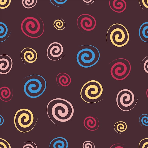 Abstracte spiralen veelkleurige naadloze patroon
