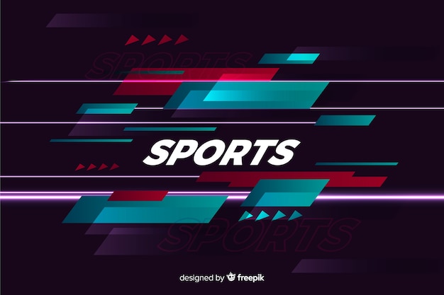 Abstracte sport vlakke stijl als achtergrond