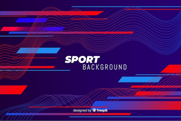 Abstracte sport vlakke stijl als achtergrond