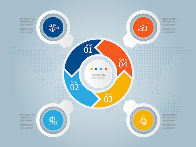 Abstracte stappen infographic presentatie