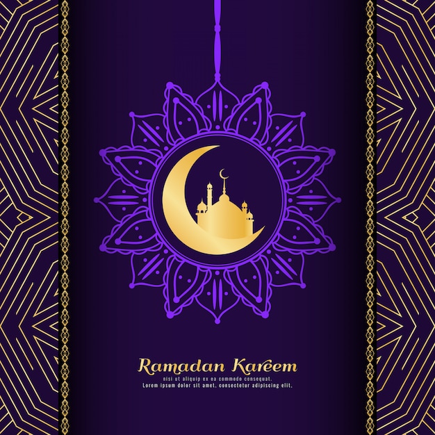 Vector abstracte stijlvolle ramadan kareem-achtergrond