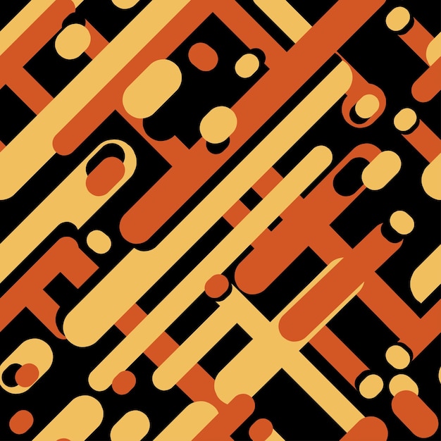 Vector abstracte strepen geometrische naadloze achtergronddynamisch gestreept naadloos patroon