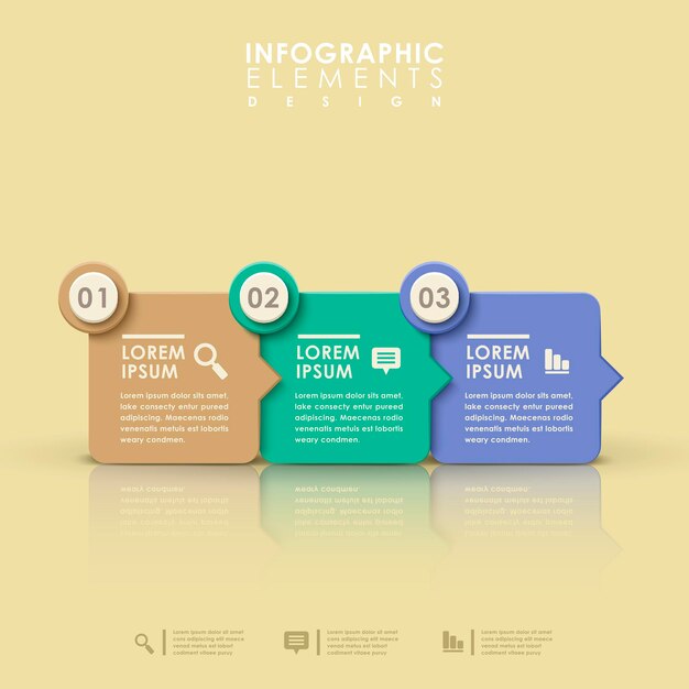 Abstracte stroomschema infographics