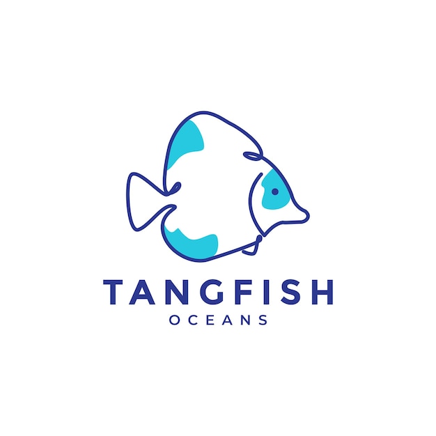 Abstracte tangfish logo ontwerp vector