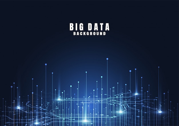 Abstracte technische achtergrond met big data. internetverbinding