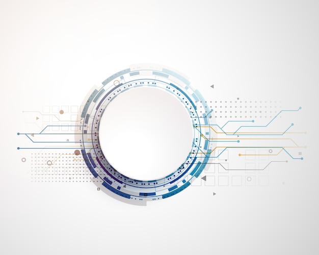 Abstracte technische achtergrond met verschillende tech elementen ontwerp