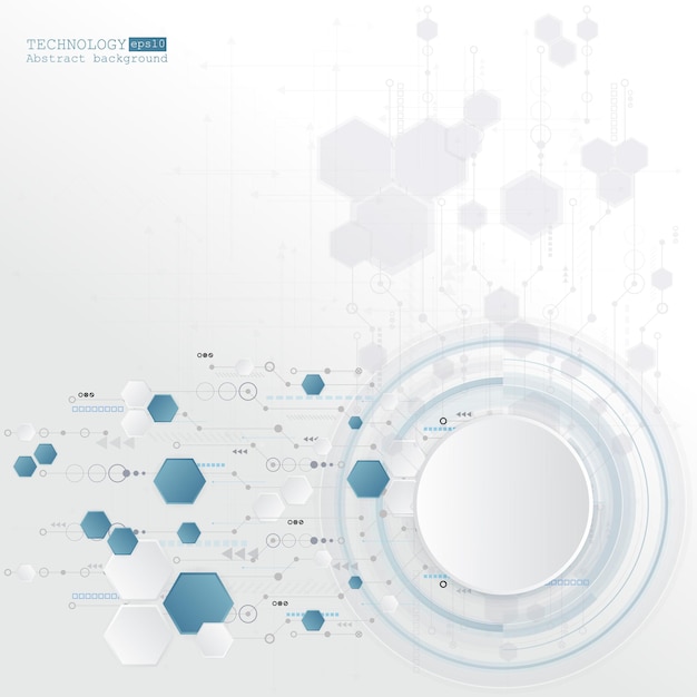 Abstracte technische achtergrond met verschillende technologische elementen. Vector illustratie. eps 10