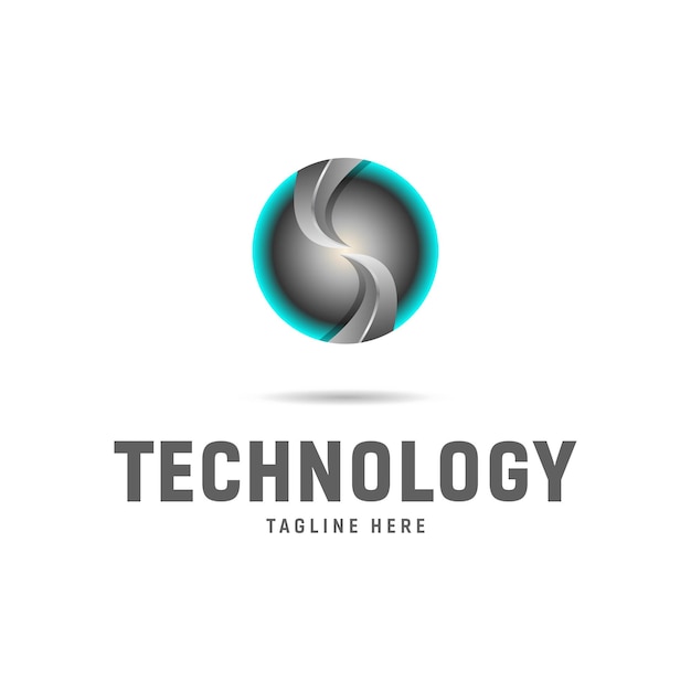 abstracte technologie cirkel logo sjabloon