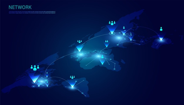 Abstracte technologie Communicatie Grenzeloos internet 5G Internet of Things-communicatie