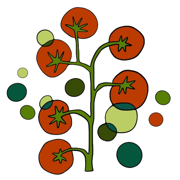 Vector abstracte tomatenillustratie