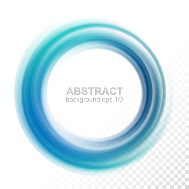 Vector abstracte transparante blauwe wervelcirkel