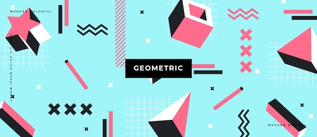 Abstracte trendy geometrische objecten