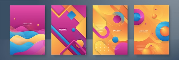 Abstracte trendy gradiënt vloeiende geometrische patroon achtergrond textuur voor poster cover ontwerp Minimale kleurverloop banner sjabloon Moderne vector golfvorm voor brochure en sociale media sjabloon