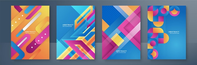 Abstracte trendy gradiënt vloeiende geometrische patroon achtergrond textuur voor poster cover ontwerp Minimale kleurverloop banner sjabloon Moderne vector golfvorm voor brochure en sociale media sjabloon