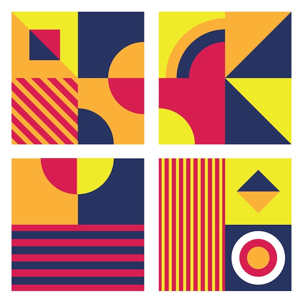 Abstracte trendy kleurrijke geometrische vormen patroon achtergrond punchy vector