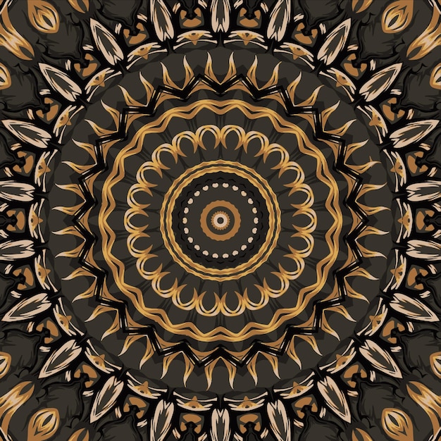 Abstracte tribal vector mandala behang grafisch van gebogen driehoeken