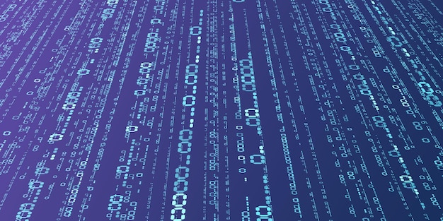 Abstracte vallende cijfers Digitale code regen in een Matrix geïnspireerde futuristische stijl Vector illustratie