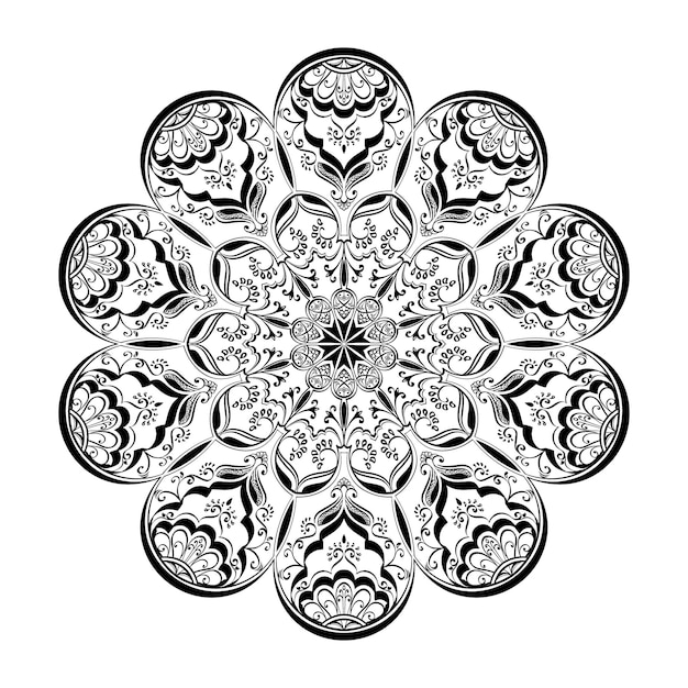 Abstracte vector etnische mandala-kunst