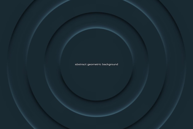 Abstracte vector geometrische achtergrondvorm van cirkels met licht en schaduw