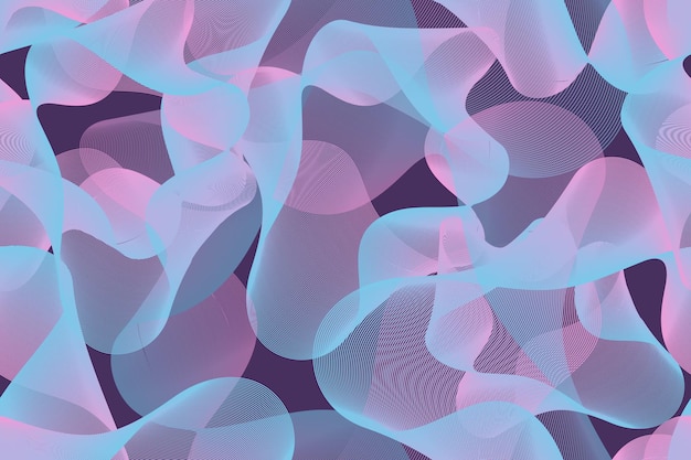 Abstracte vector techno blauwe achtergrond Gladde golvende lijnen en vormen gradiënt meshes