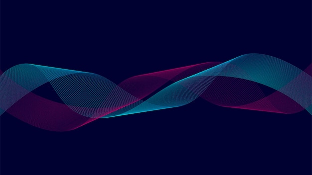 Abstracte vectorgolf equalizer voor muziek van soepel bewegende lijnen EPS 10
