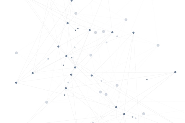 Abstracte veelhoekige achtergrond met aaneengesloten lijnen en punten minimalistische geometrische patroon molecuul