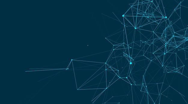 Abstracte verbindingen zijn in de ruimte Achtergrond met aansluitende punten en lijnen Verbindingsstructuur 3d render