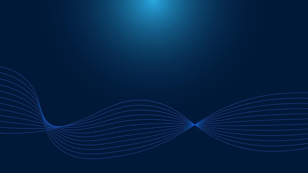 Abstracte verbindingslijnen en punten op donkerblauwe achtergrond technologie netwerk futuristische verbinding