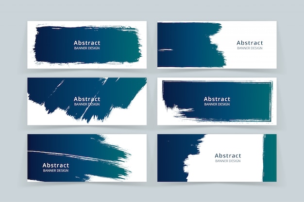 Abstracte verf voorraad kunst banner set