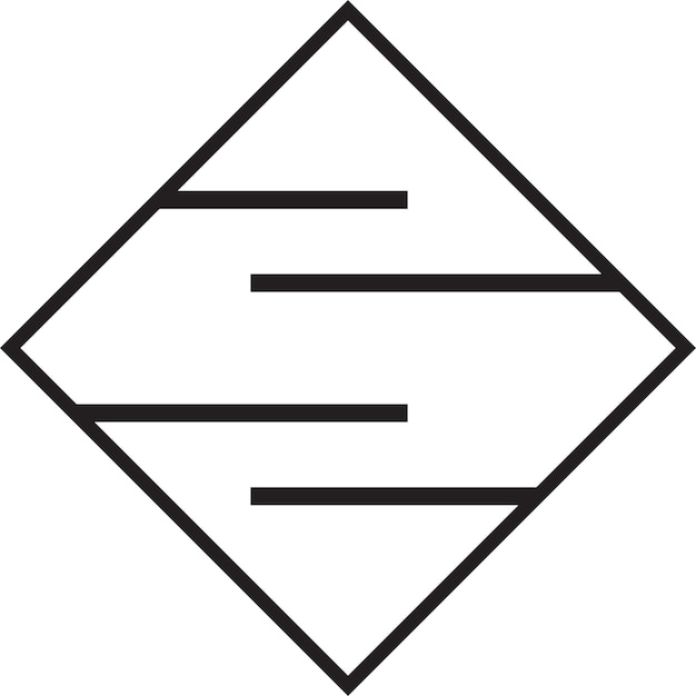 Abstracte vierkante lijn logo afbeelding in trendy en minimalistische stijl
