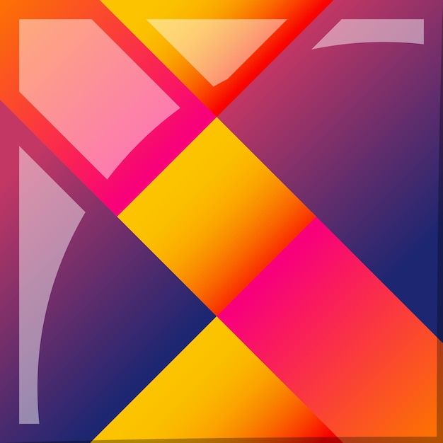 Abstracte vierkante logo-afbeelding in trendy en minimalistische stijl