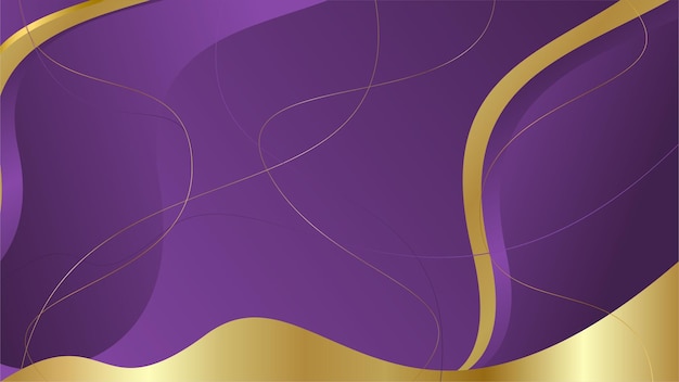 Abstracte viooltje. glanzende kleur gouden golf ontwerpelement