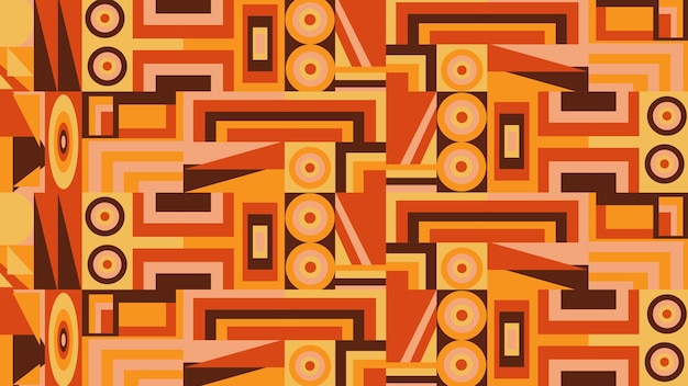 Abstracte vlakke achtergrond met combinatie van basisvormen van patroonstijl